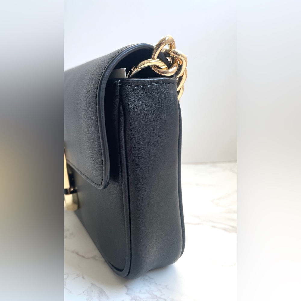 New Marc Jacobs J Marc Leather Crossbody Shoulder Bag Black Convertible - Picture 8 of 14